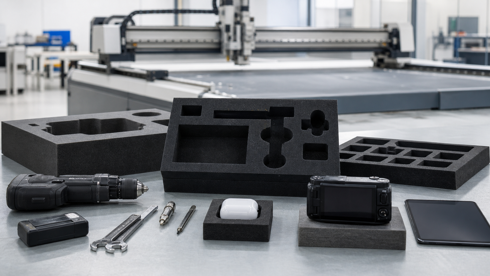 Custom EVA foam insert with fitted tool cavities